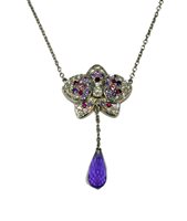 Collana Sommer Gioielli Donna FLOWER in Oro bianco Diamante 0.78 Ct CL ORCHIDEE - CL ORCHIDEE